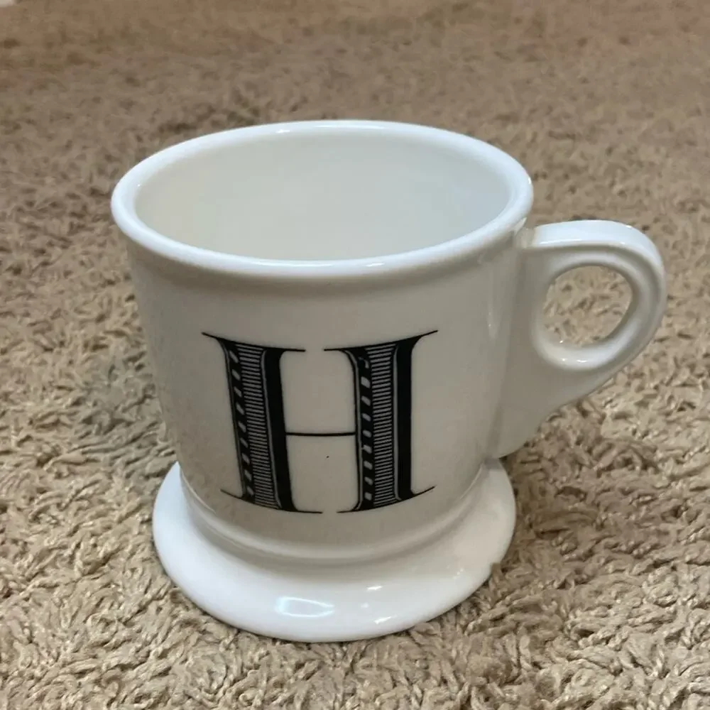 Anthropologie Monogram Mug Cup Letter H